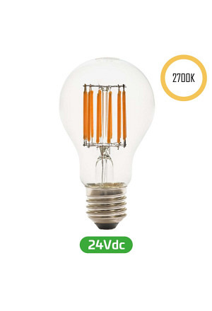LED-Filament 24V, 8W, 2700K, E27