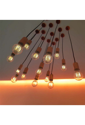 Schnurpendel mit Textilkabel, E27 Sockel