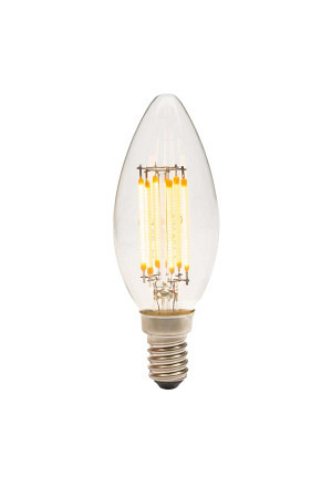 LED-Filament Kerze,  24V, 5W, 2700K, E14 (Adapter E27)