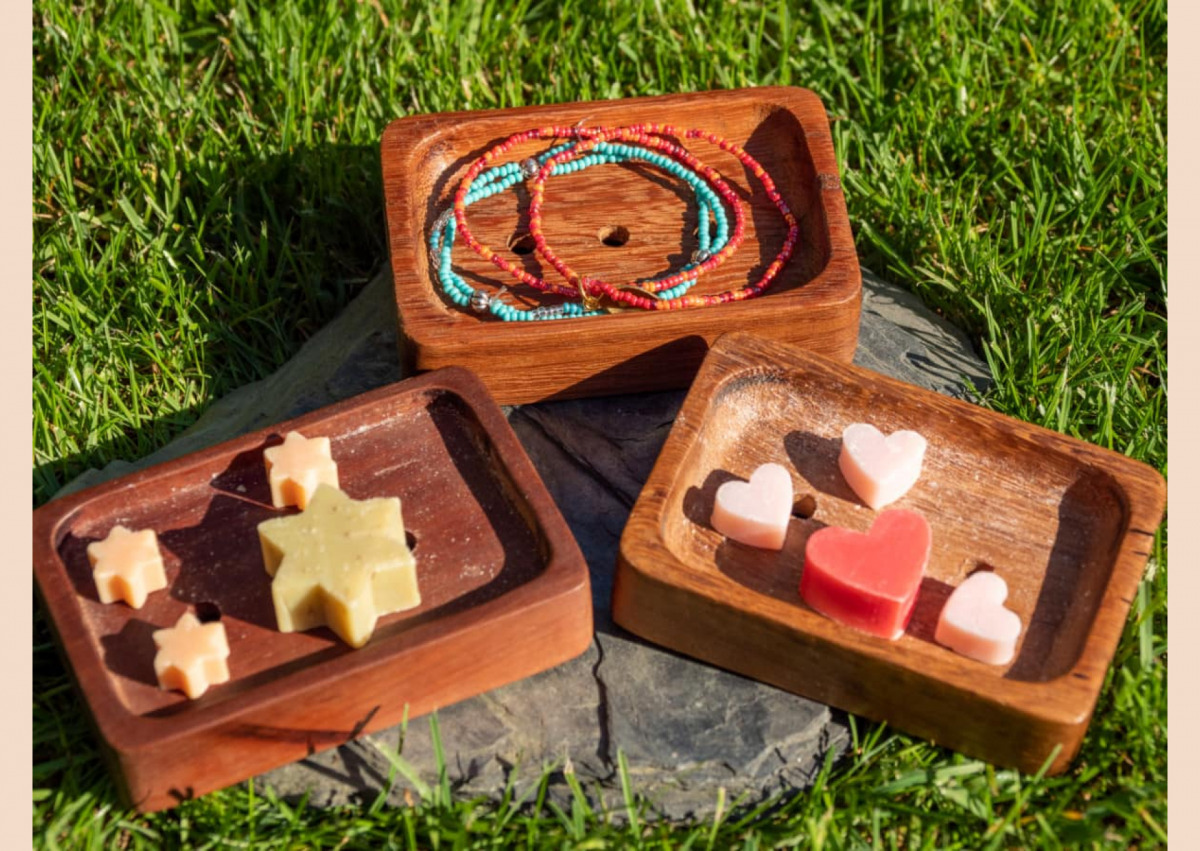 Holz Seifenschale aus Afrika