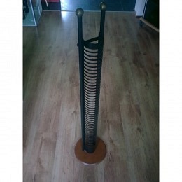 CD Ständer aus Metall mit Holzfuss