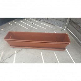 2 Blumenkasten + Untersetzer