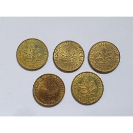 5 Stk. 10 Pfennig Bundesrebublik Deuts..