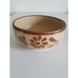 Keramikschale braun / verziert