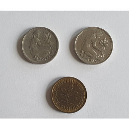 2 x 50 / 1 x 5 Pfennig Bundesrebublik Deutschland 1950-1983