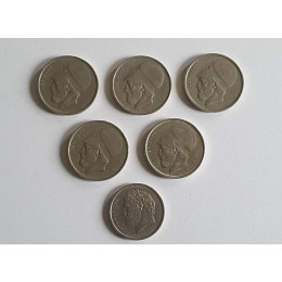 5x20 / 1x10 griechische Drachmen 1976 - 1986