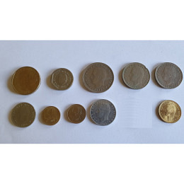 Spanien Pesetas Set 1975-1998 inkl. 1 x 25 Pts.Fussball WM 1982