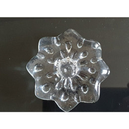 kleiner Kerzenhalter für Stabkerzen Sternform aus Massivglas