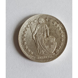 1/2 Franken (50 Rappen) Münze Silber 1953