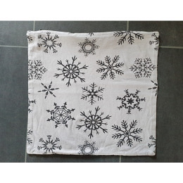 Kissenbezug 40 x 40 - Sujet "Schneeflocken"