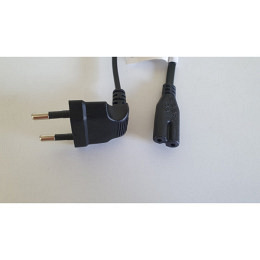 Netzkabel für Kleingeräte Euro-Stecker (abgewinkelt) auf C7, 2pol. - 1,5 m