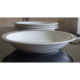 4 er Suppen Teller Set Porzellan Winterling