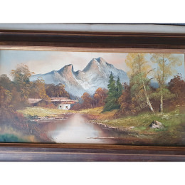 Ölgemälde auf Leinen mit Barockrahmen