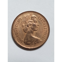 1 New Penny Münze Großbritannien / 1979
