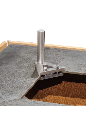 Montagedorn FLARE80 inkl. Schrauben  "edelstahl" 