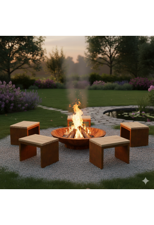 Holzsitz 42 x 42 cm "lärche natur"