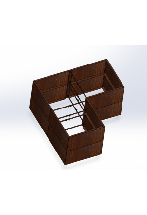 FLEX Beet  L-Form  LxTxH 160 x 80 x 80 cm