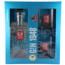 Kindschi - Gin 1948 Exklusivpackung mit zwei Gläser - 35cl