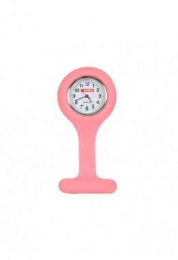 Orologio per infermieri - rotondo - rosa