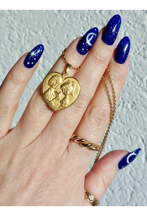 Amoureux de Peynet 18k Gold French Heart Pendant