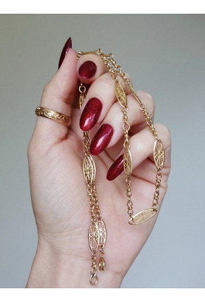 French 18k Gold Art Nouveau Chain