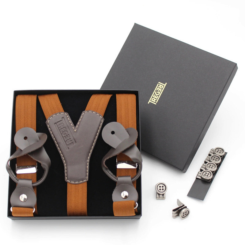 Hosenträger cognac schmal