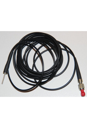 Laserneedle Lichtwellenleiter rot, 3m in schwarz