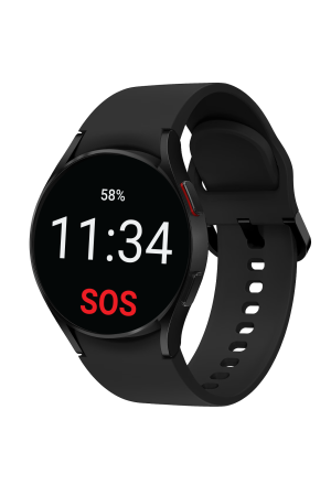 Notrufuhr Galaxy G6 schwarz (gross 44mm)