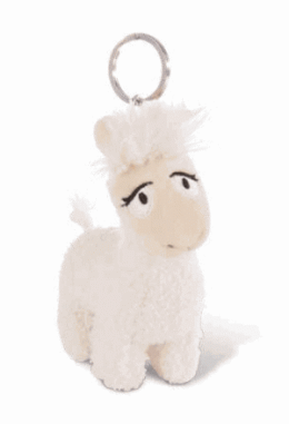 Nici Lama Schlüsselanhänger 10 cm weiss