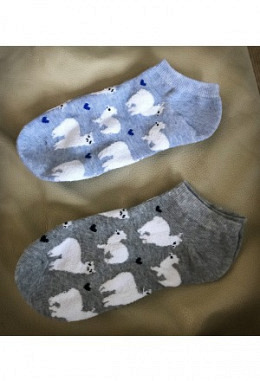 Lama-Socken mit weissen Lamas und kleinen Herzen, Einheits..