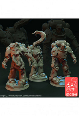 Poxmarines 3D Modelle Figuren für Tabletop, DnD und Warhammer