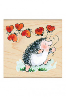 Igel mit Herzballongirlande