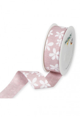 Druckband "Blüten" rosa 35mm