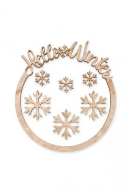 Holz Ring "Hello Winter"