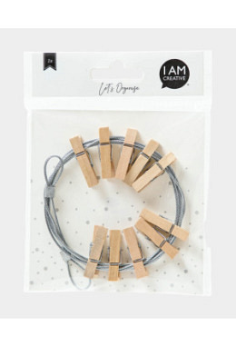 Fotoseil mit Holzklammern