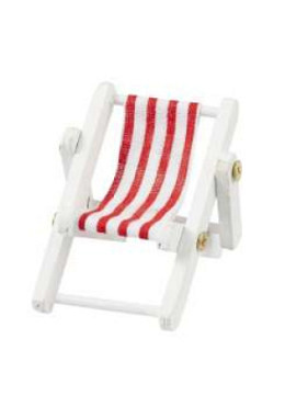 Mini Liegestuhl rot/weiss
