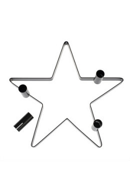 Metallstern mit Kerzenhalter 35cm