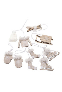 Winterhänger Set natur 10 tlg