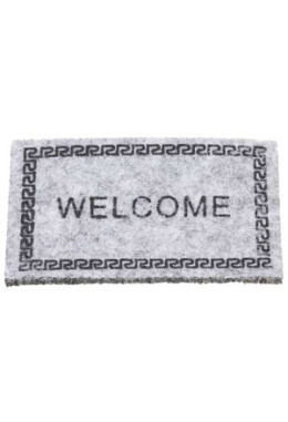 Fussmatte Hellgrau "Welcome"