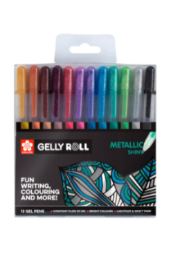 Gel Roller Metallic 12 Stück