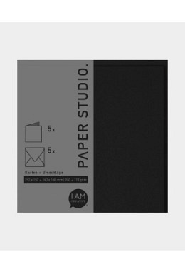 Karten und Umschläge schwarz