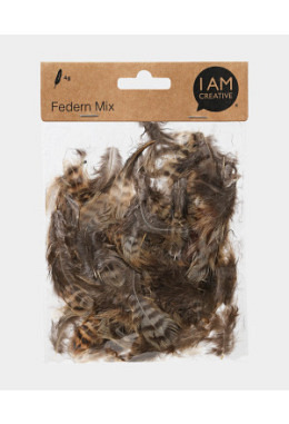 Dekofeder Mix natur 