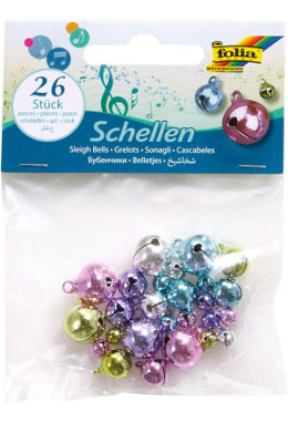 Schellen PASTELL, 26 Stück