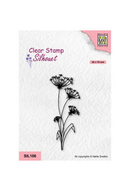 Silikonstempel "Blume filigran blühend"