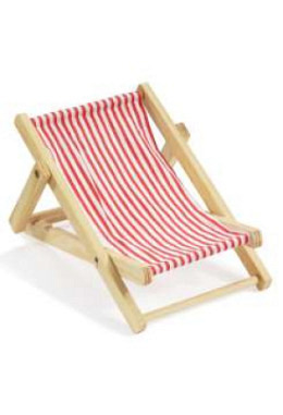 Liegestuhl rot/weiss