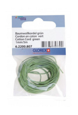 Baumwollkordel grün 1mm