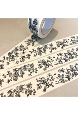 Klebeband "Muster weiss"