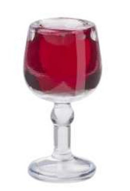 Weinglas mit Wein 2cm