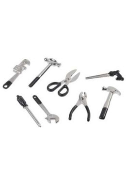 Werkzeugset 8teilig schwarzer Griff