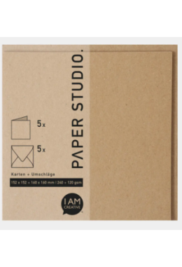 Karten und Umschläge Kraft Braun